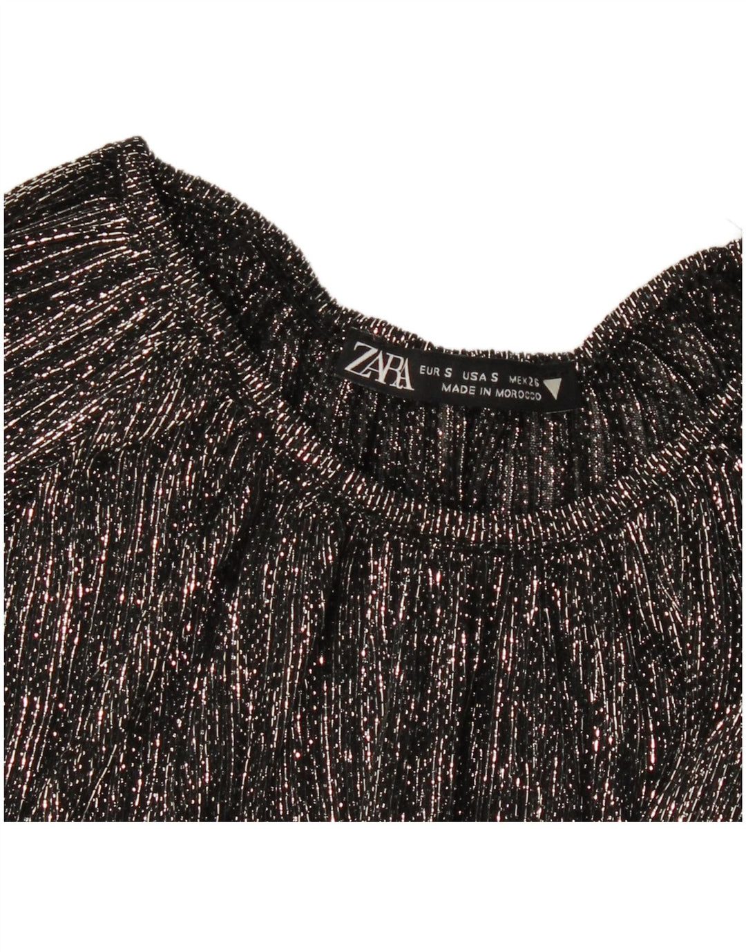 Женская блузка оверсайз с длинным рукавом ZARA UK 10, маленькая черная полоска