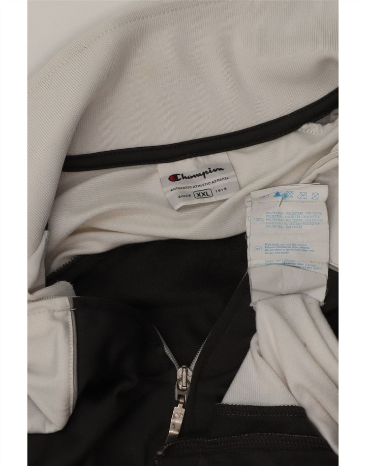 Мужской спортивный костюм Champion, верхняя куртка 2XL, черный полиэстер с цветными блоками