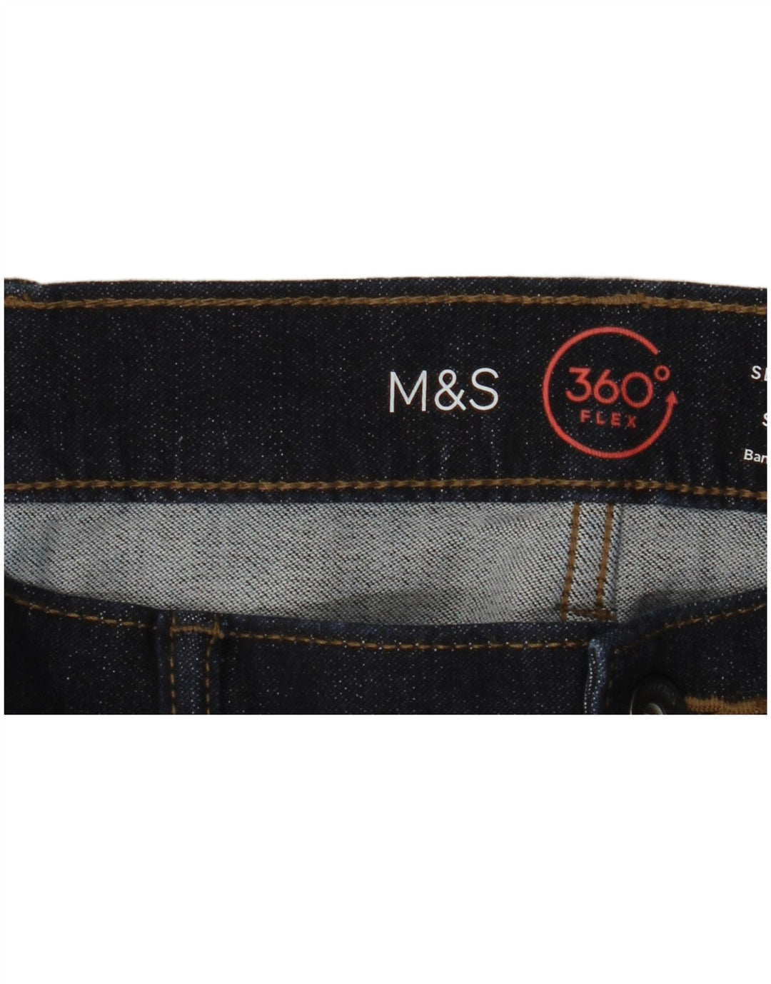 Мужские узкие джинсы Marks & Spencer W38 L29 темно-синие, хлопок