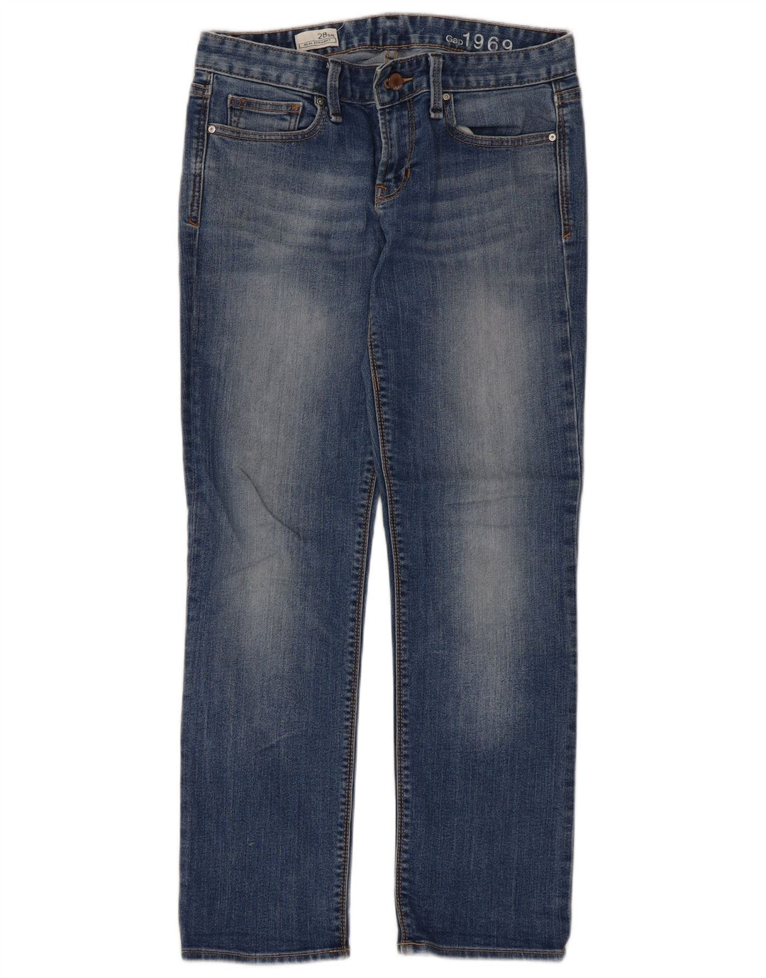Женские прямые джинсы Gap W28 L27, синие, хлопок