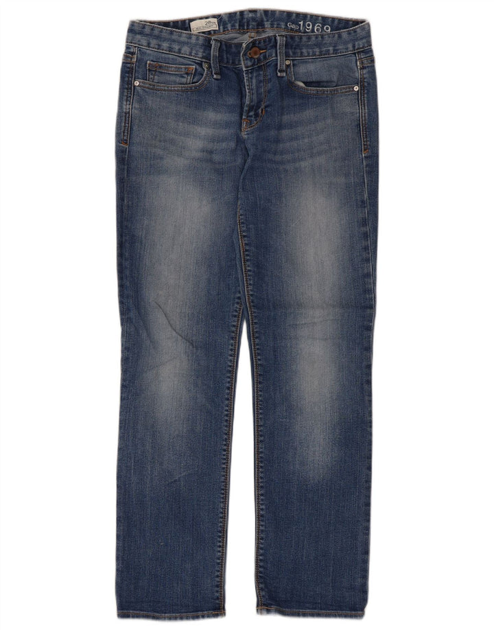 Женские прямые джинсы Gap W28 L27, синие, хлопок