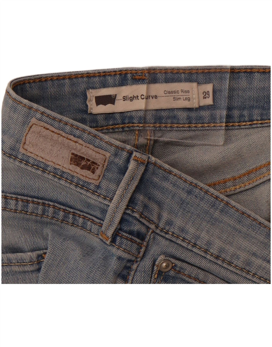 Женские узкие джинсы с классической посадкой и легким изгибом LEVI'S W29 L28, синие