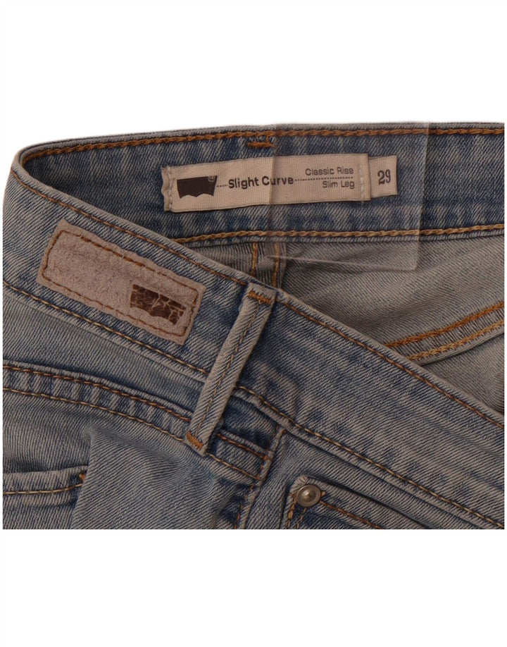 Женские узкие джинсы с классической посадкой и легким изгибом LEVI'S W29 L28, синие