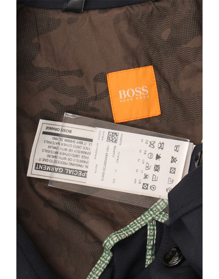 Мужской пиджак Hugo Boss с 2 пуговицами EU 54 2XL Темно-синий хлопок