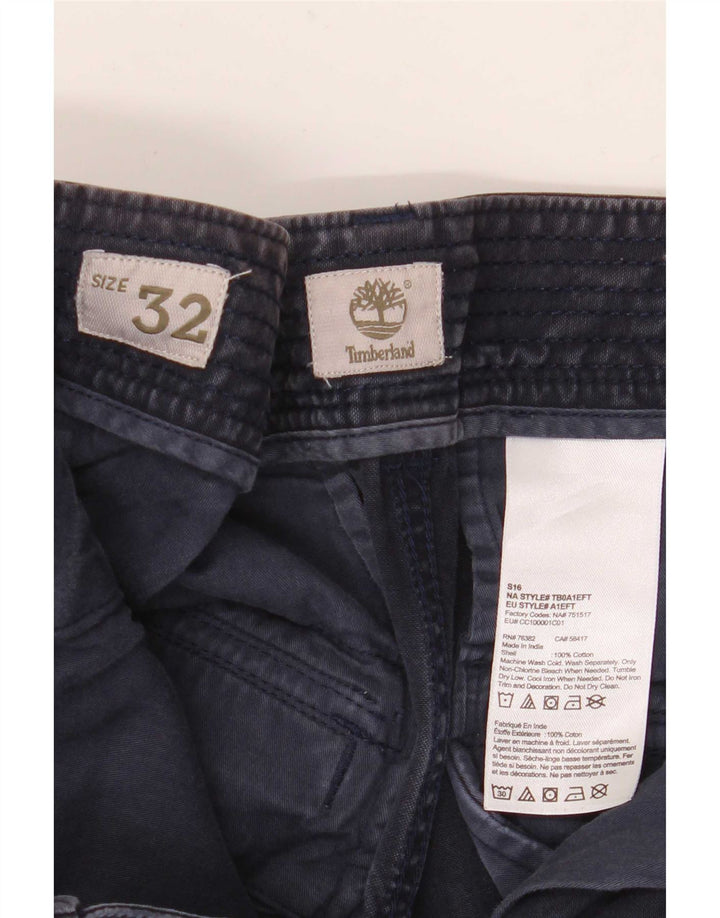 Мужские шорты карго Timberland W32, средние, темно-синие, хлопок