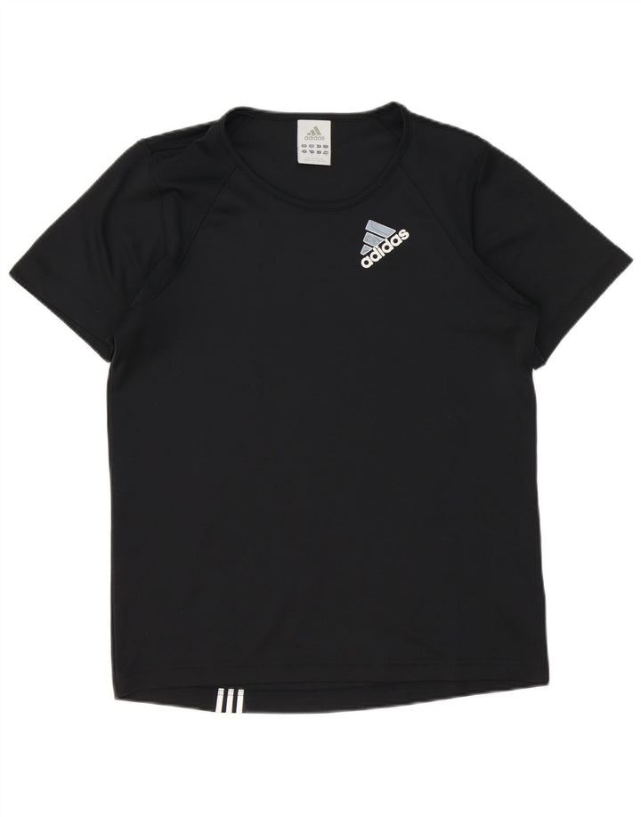 Adidas Мужская футболка с рисунком Верх среднего черного цвета из полиэстера