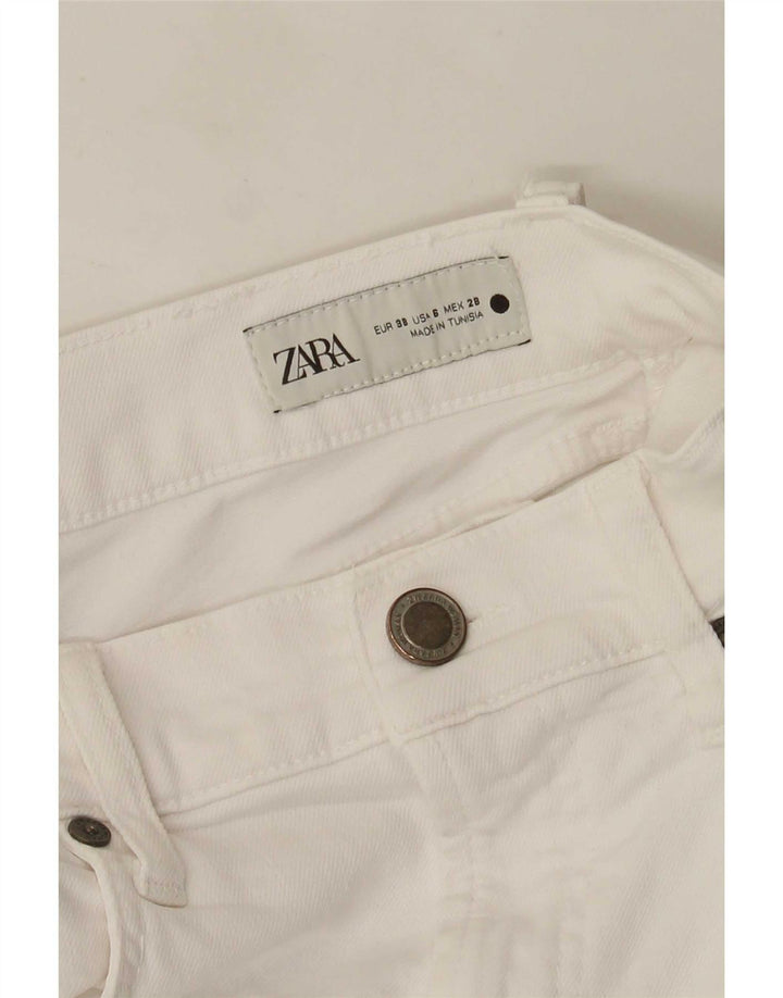 Женские укороченные джинсы Zara EU 38, маленькие W28 L26, белые