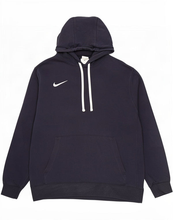 Мужской джемпер с капюшоном Nike, большой размер, темно-синий, хлопок