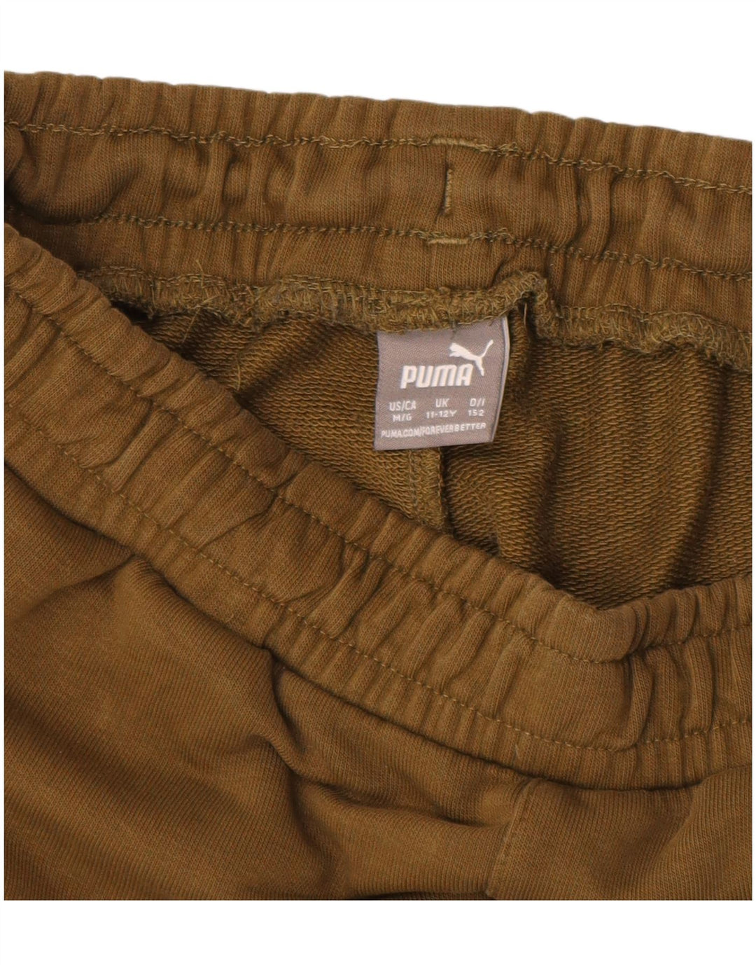 Спортивный костюм PUMA для мальчиков, брюки для бега, 11–12 лет, хлопок цвета хаки