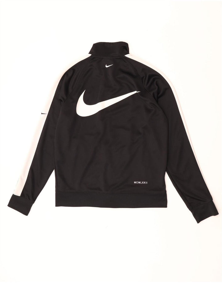 Мужская спортивная куртка Nike Swoosh с графическим рисунком, средний черный, с цветными блоками