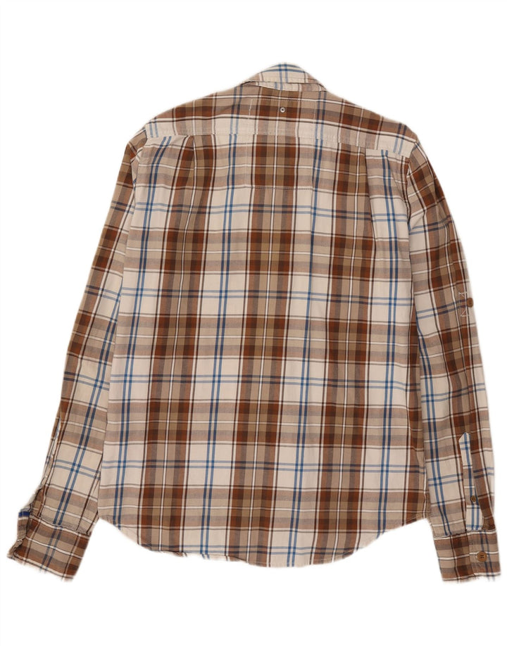 Мужская фланелевая рубашка Superdry, большая бежевая клетка, хлопок