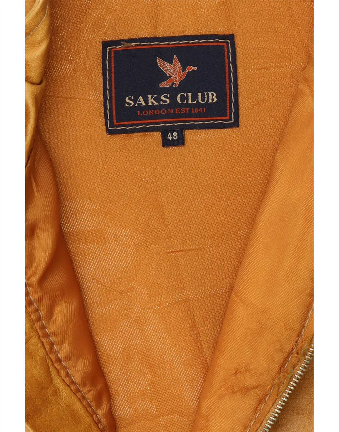 Мужской кожаный жилет Saks Club IT 48 Medium Beige