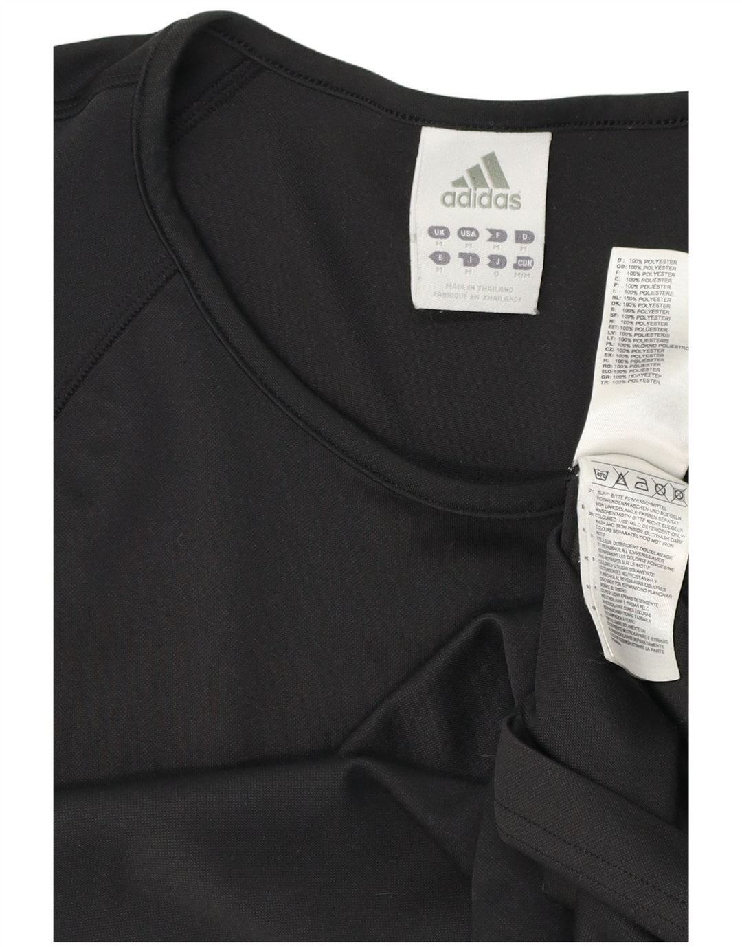 Adidas Мужская футболка с рисунком Верх среднего черного цвета из полиэстера