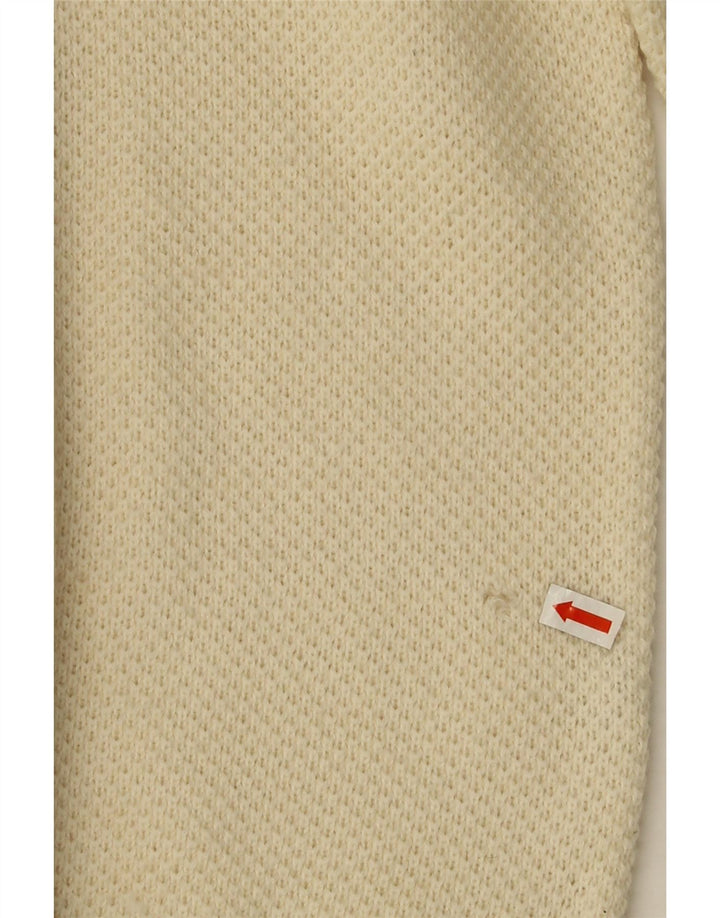 Винтажный мужской джемпер с v-образным вырезом IT 50 Medium Off White