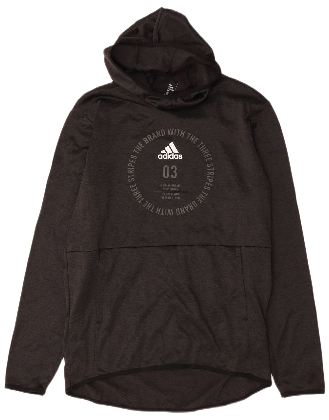 Мужской джемпер с капюшоном Adidas Climawarm, средний черный из полиэстера