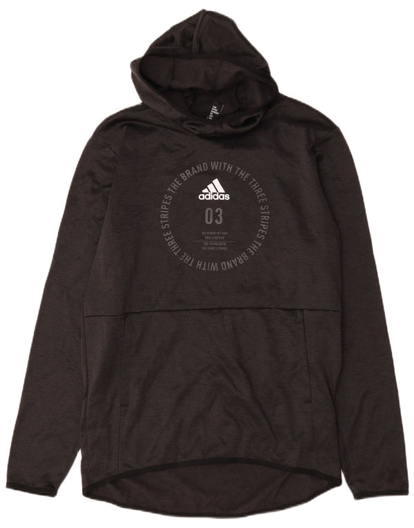 Мужской джемпер с капюшоном Adidas Climawarm, средний черный из полиэстера