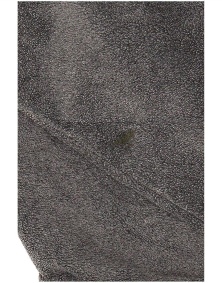 Мужской флисовый джемпер REEBOK на пуговицах среднего серого цвета из полиэстера