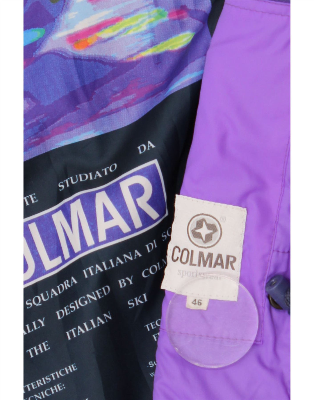 COLMAR Женская лыжная куртка оверсайз с графическим рисунком IT 46, большая разноцветная