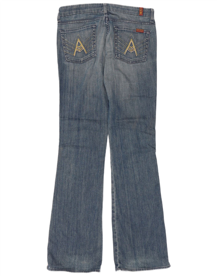 Женские расклешенные джинсы 7 For All Mankind W32 L34, синий хлопок