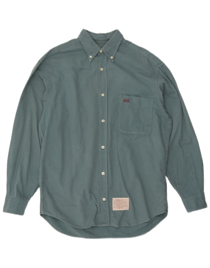 Мужская рубашка THINK PINK, размер 39 15 1/2, средний зеленый хлопок, размер 39 15 1/2