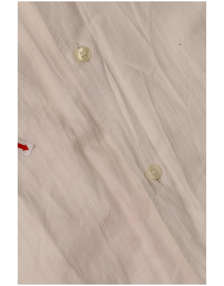 ARMANI JEANS Мужская рубашка среднего размера из хлопка белого цвета