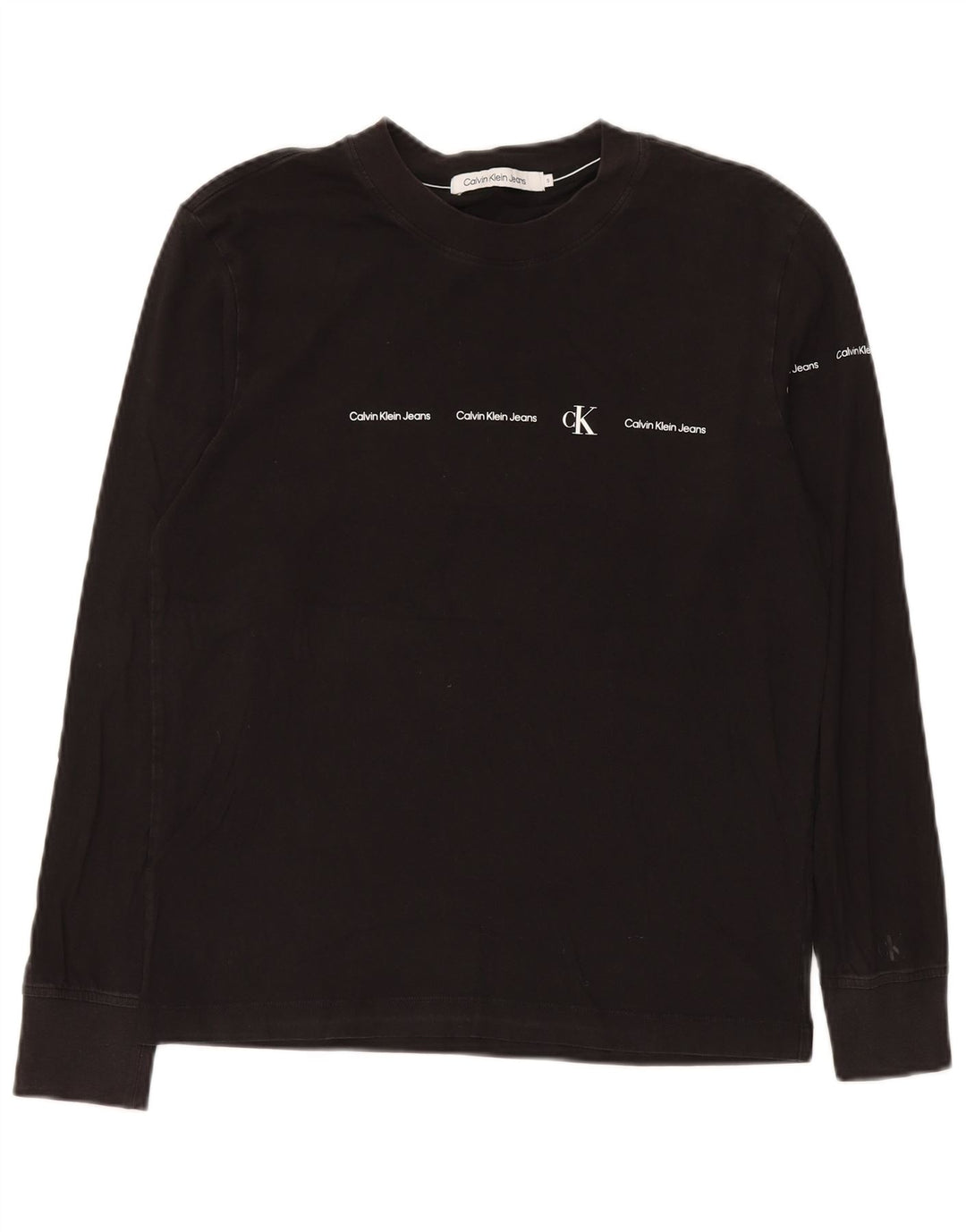 Мужские джинсы Calvin Klein Jeans с длинным рукавом и рисунком, маленький черный хлопок