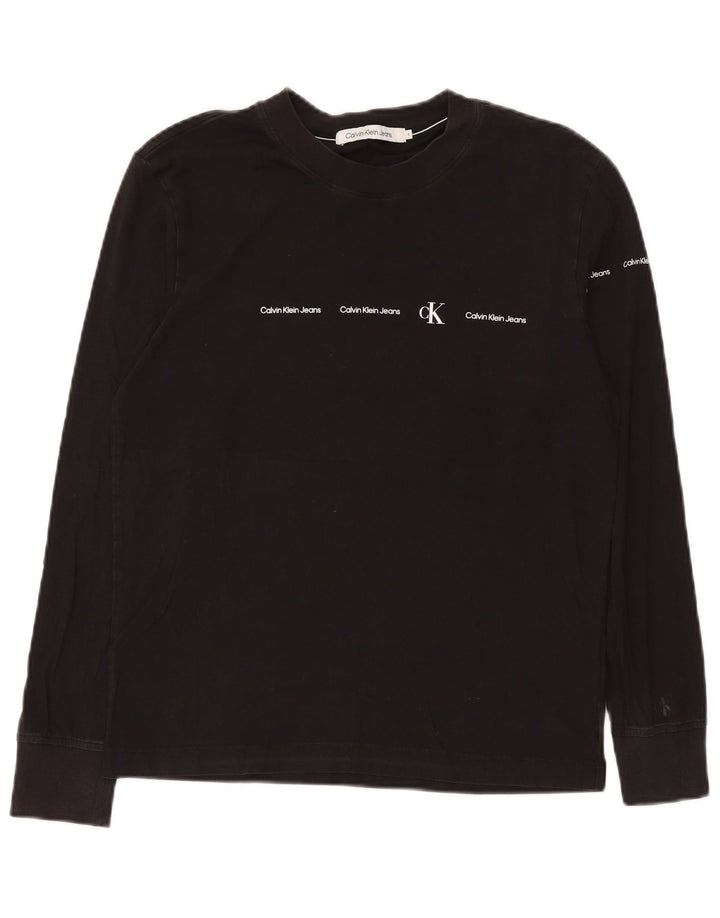 Мужские джинсы Calvin Klein Jeans с длинным рукавом и рисунком, маленький черный хлопок