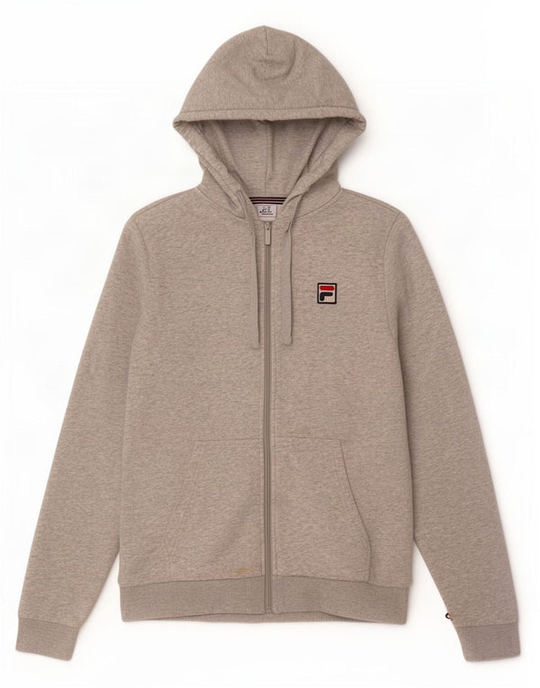Мужской свитер с капюшоном на молнии Fila XS, серый хлопок