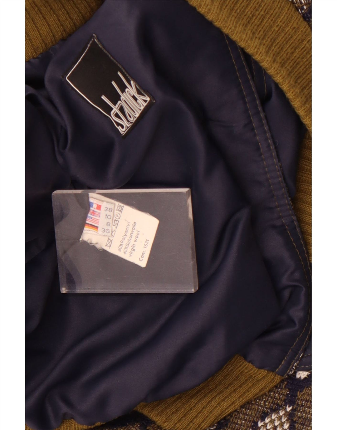 Женский бомбер оверсайз с абстрактным узором Stadick UK 10, маленький цвет хаки