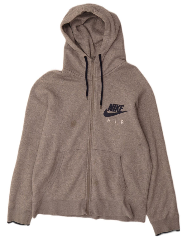 Мужской свитер с капюшоном на молнии Nike Air Regular Fit XL, серый, хлопковый, спортивный