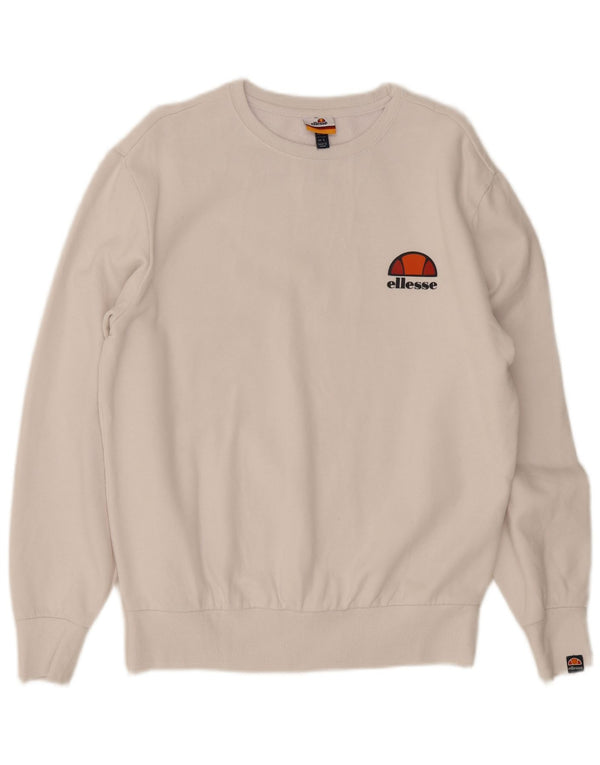 Мужской свитер Ellesse, большой белый хлопковый джемпер