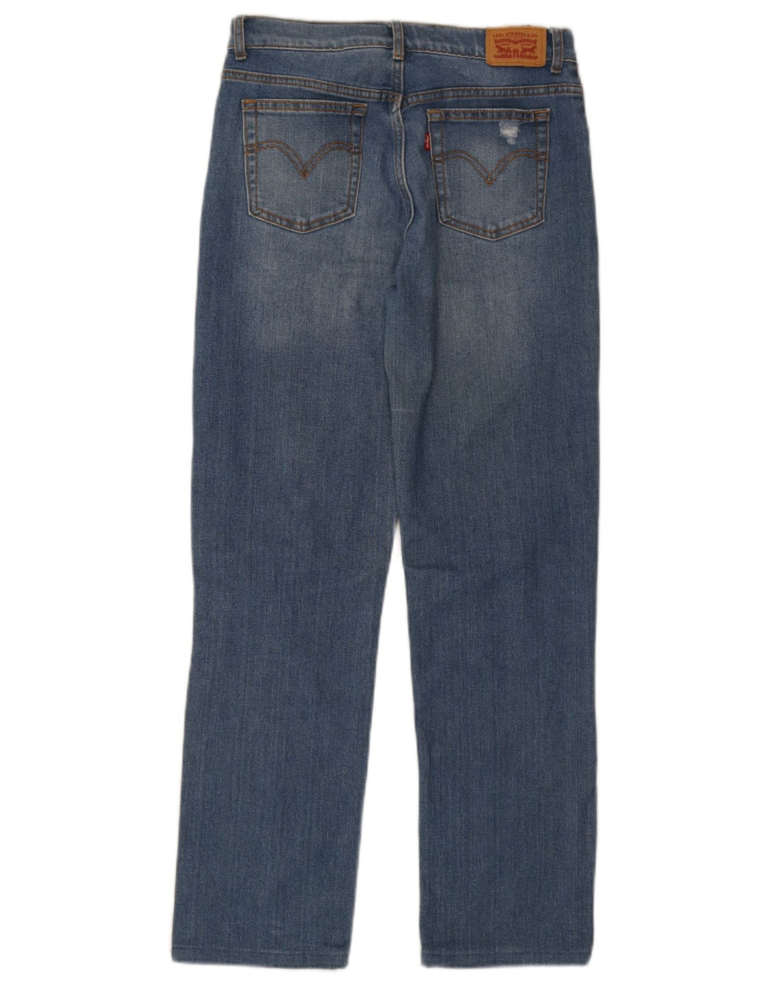Женские потертые прямые джинсы Levi's Low Pro W28 L28 синие