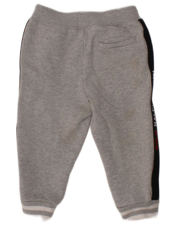 RALPH LAUREN Baby Boys Tracksuit Trousers 12-18 Months  Grey Colourblock