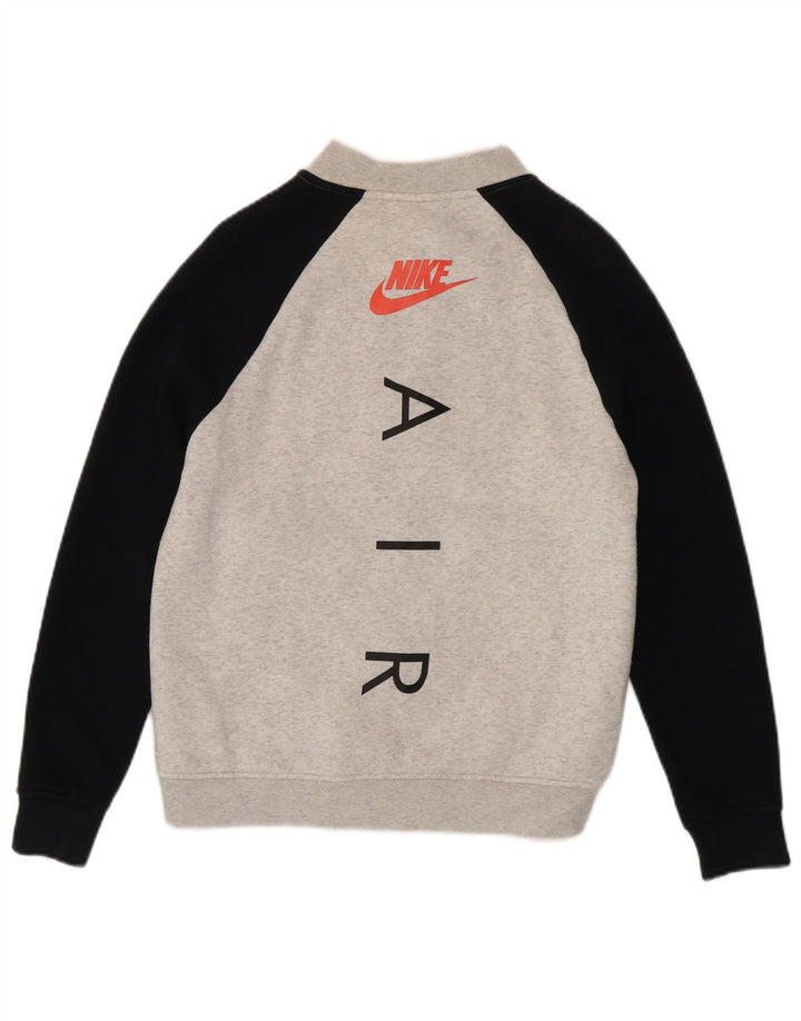 Мужской спортивный костюм с графическим рисунком Nike, маленькая серая хлопковая куртка с цветными блоками