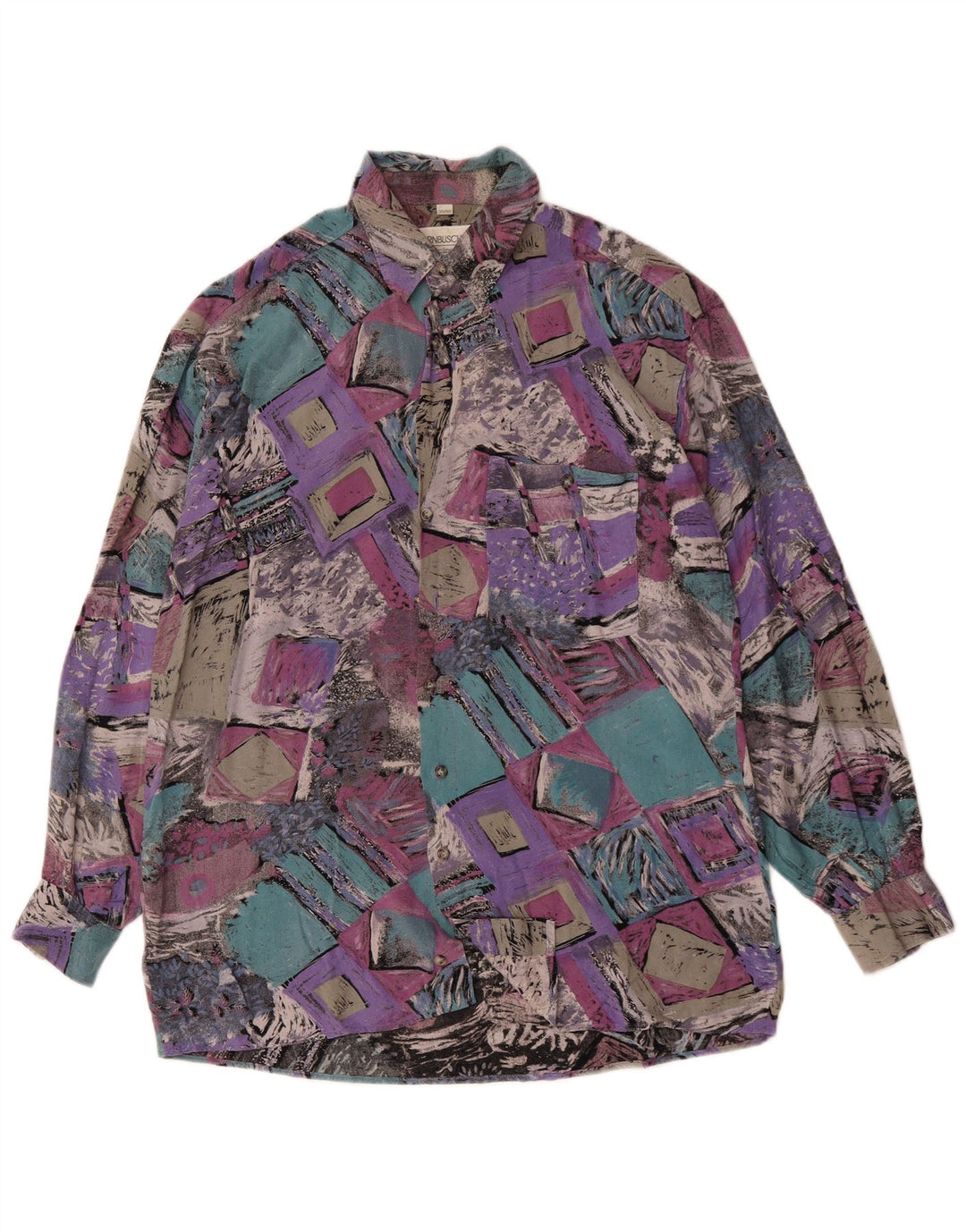 Рубашка мужская DORNBUSCH размер 39/40 средняя разноцветная лоскутная вискоза