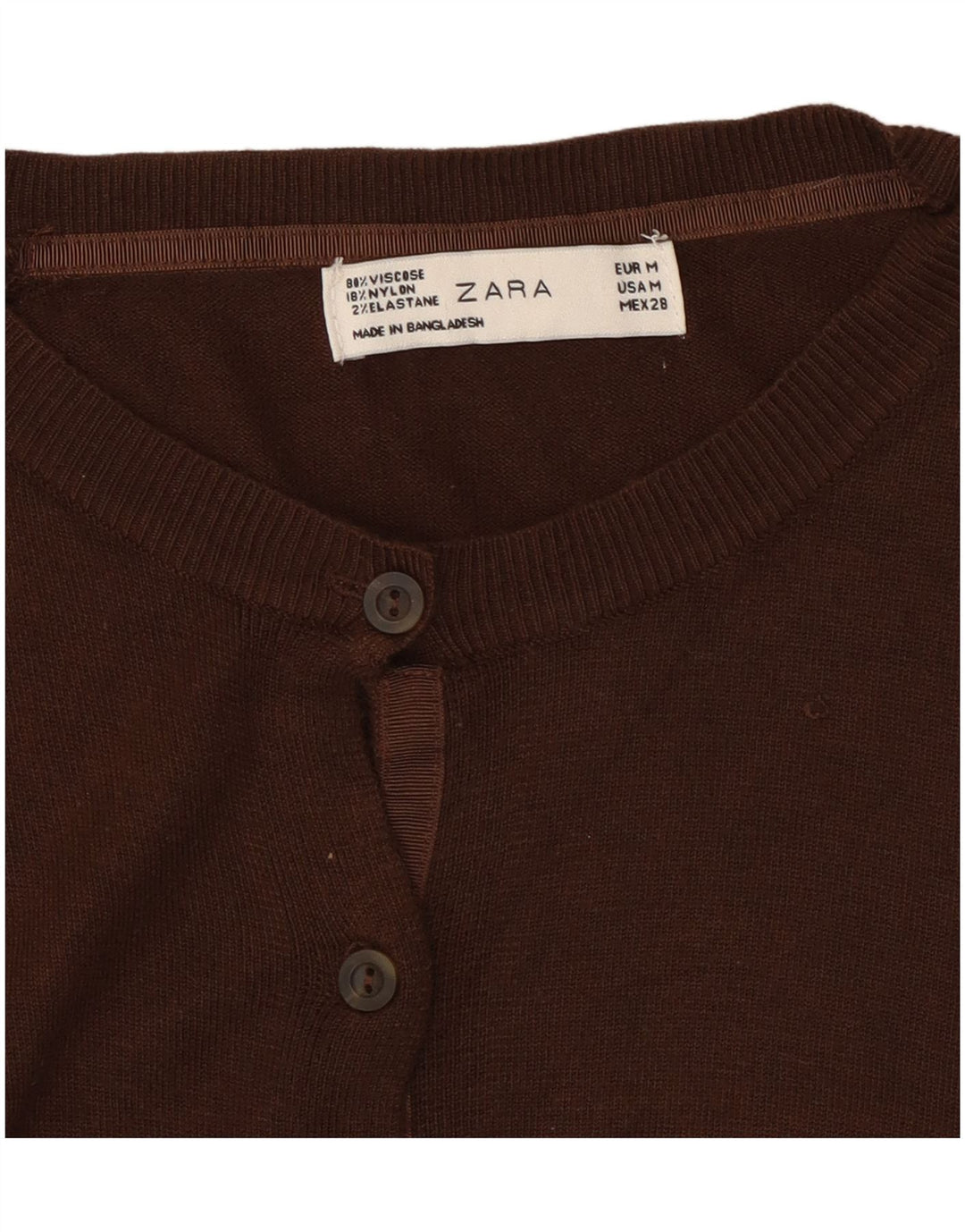 Женский кардиган Zara UK 14, средний коричневый цвет