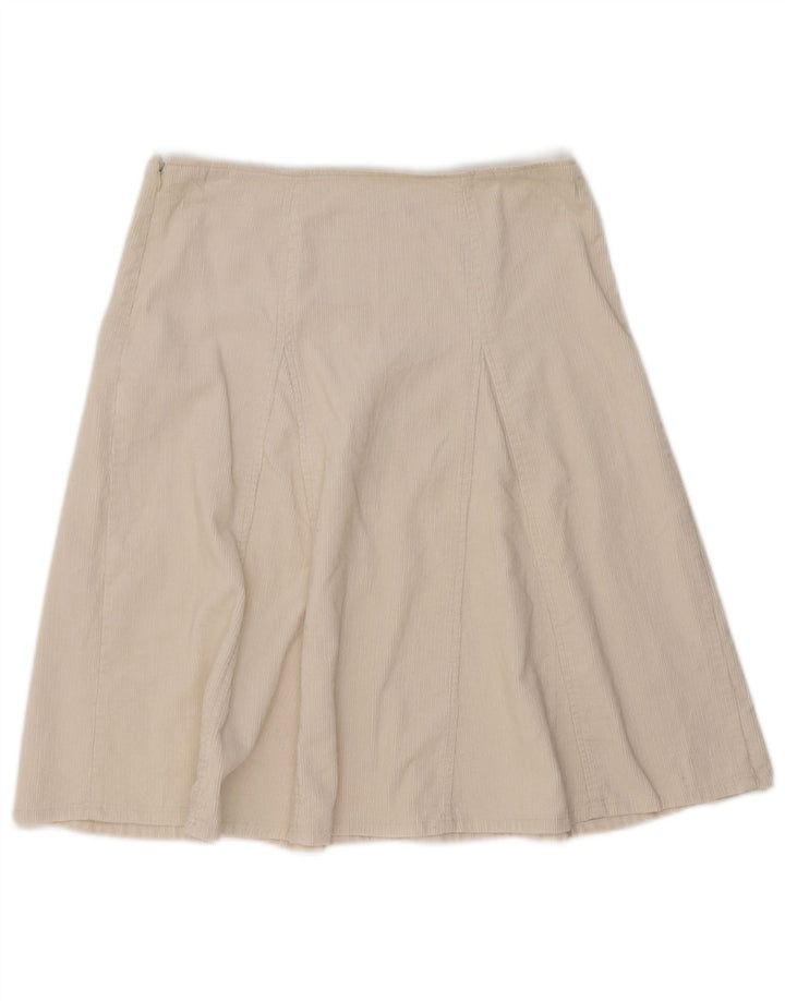 Zara Женская вельветовая юбка Medium W32 Белая