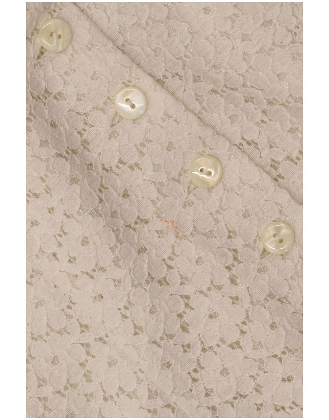 Женская укороченная блузка-рубашка с коротким рукавом VINTAGE IT 46, большая с белым цветочным принтом