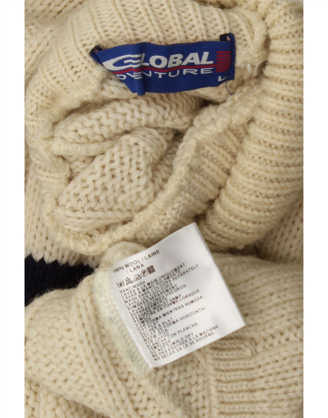 ВИНТАЖНЫЙ мужской джемпер с высоким воротником, большой шерстяной свитер в белую полоску