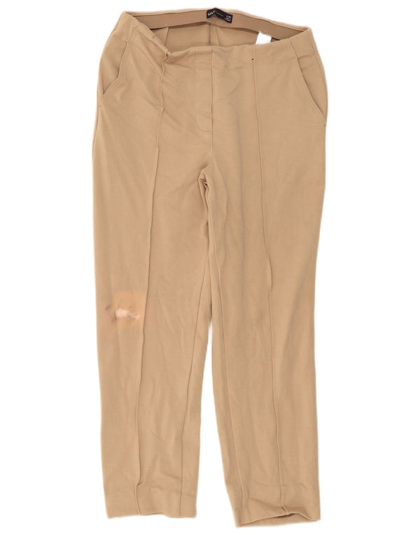 Женские прямые повседневные брюки Marks & Spencer UK 12 Medium W30 L26 Бежевые