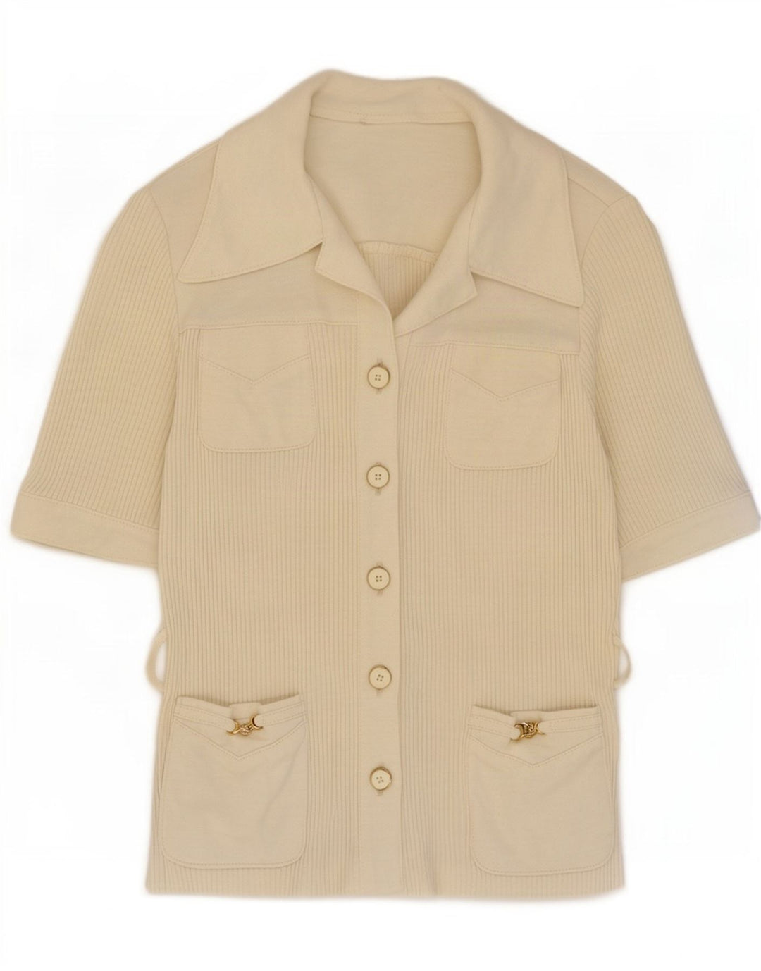 Karner Женский кардиган с коротким рукавом IT 40 Small Off White