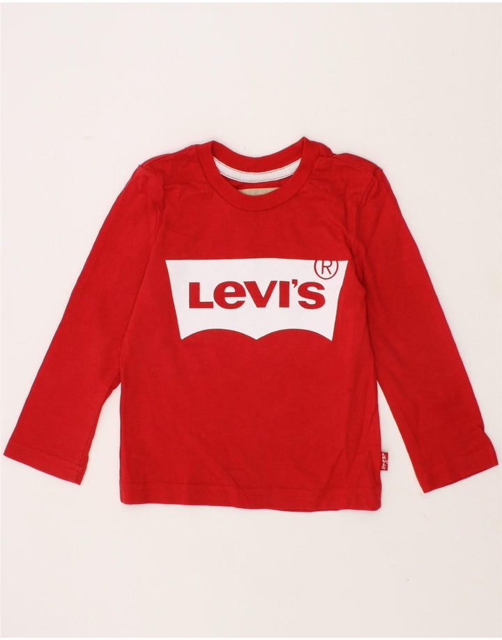 LEVI'S Baby Boys Graphic Top Long Sleeve 18-24 Months Red Vintage Levi's and Second-Hand Levi's from Messina Hembry 