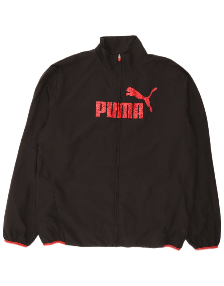 Мужской спортивный костюм Puma с графическим рисунком, верхняя куртка XL, черный полиэстер