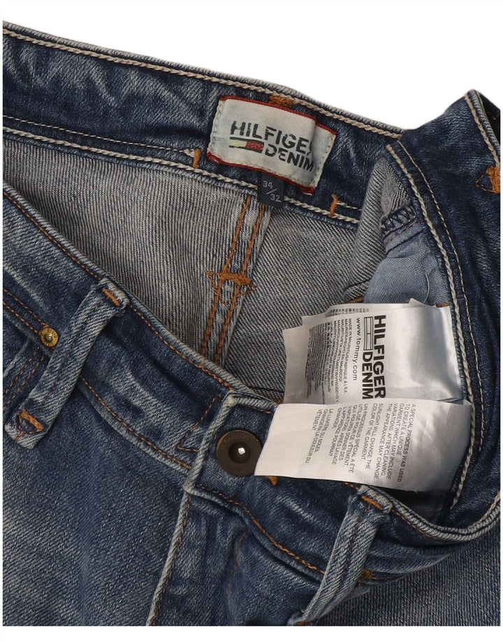 Мужские узкие джинсы Tommy Hilfiger W34 L32, синие, хлопок