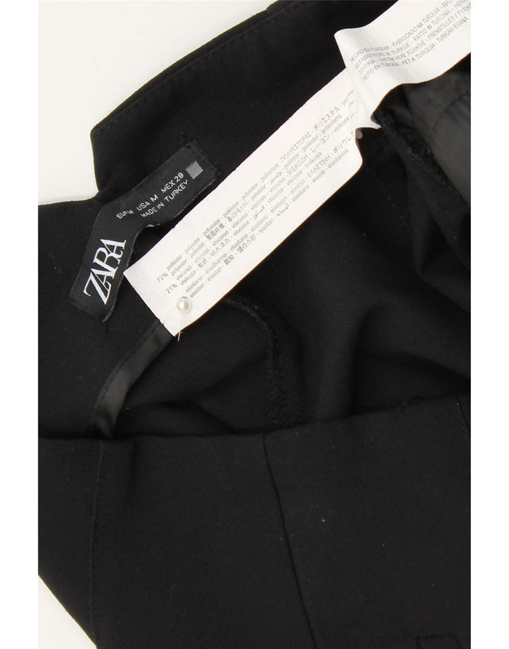Женские зауженные брюки чинос ZARA, средний размер W28 L26, черный полиэстер