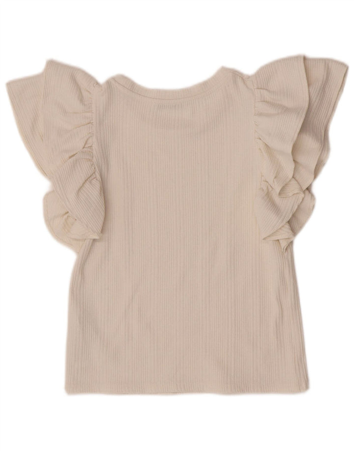 Женская укороченная блузка Zara UK 12, средний белый полиэстер