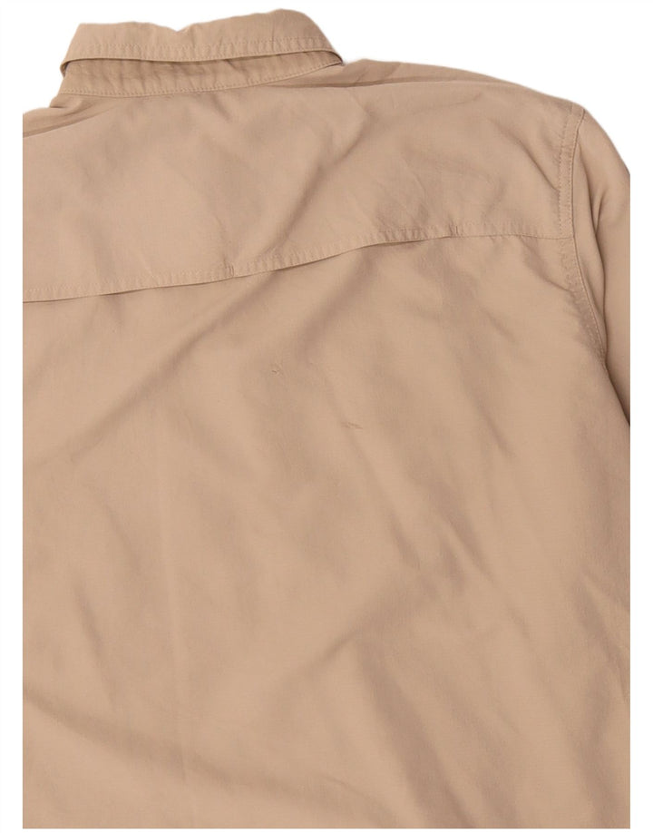 Мужская рубашка Eddie Bauer, большая, бежевая, из полиэстера