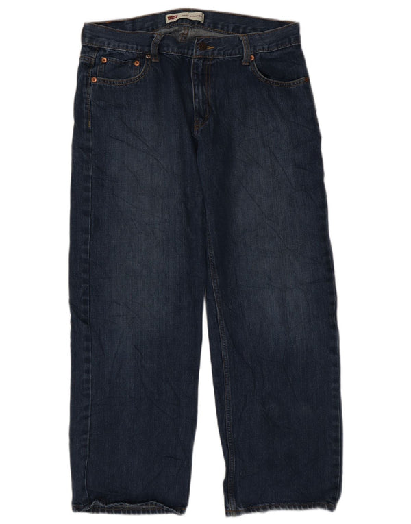 Прямые джинсы свободного кроя Levi's Girls 550 13–14 лет W33 L28 Темно-синие
