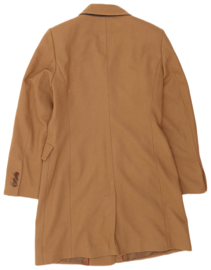 Женское пальто Esprit UK 14, большое бежевое из натуральной шерсти