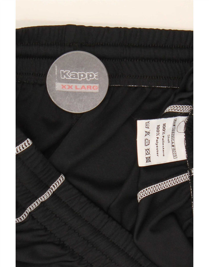 Мужские спортивные шорты Kappa с рисунком 2XL, черные, полиэстер